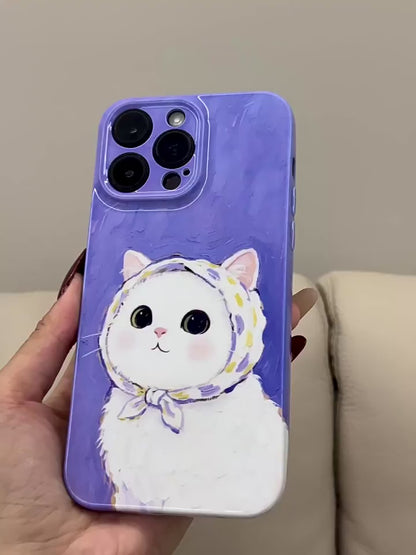 Lavender Bonnet Kitty Case