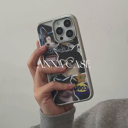 Cool & Quirky Puzzle Cat Electroplated Phone Case
