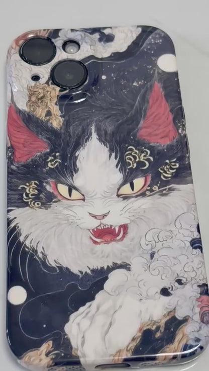 Ukiyo-e, Oriental Spirit & Sketch White Cat Case